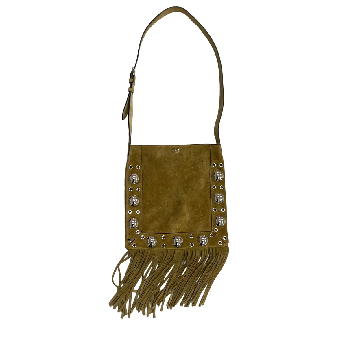 Bolsa suede Valentino Garavani Nellcôte Fringe