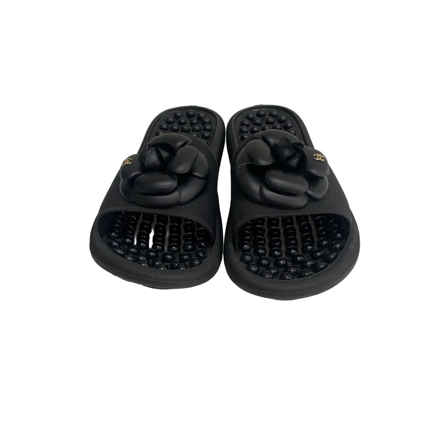 Rasteira Chanel Preta Camélia Tam 38 Br