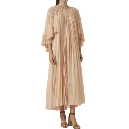 Vestido Zimmermann Plissado Rose Tam PP Br