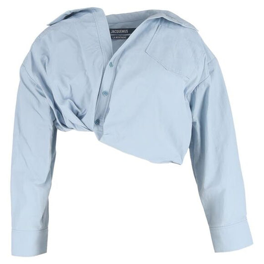 Camisa Jacquemus Curta Azul Tam 34 Br