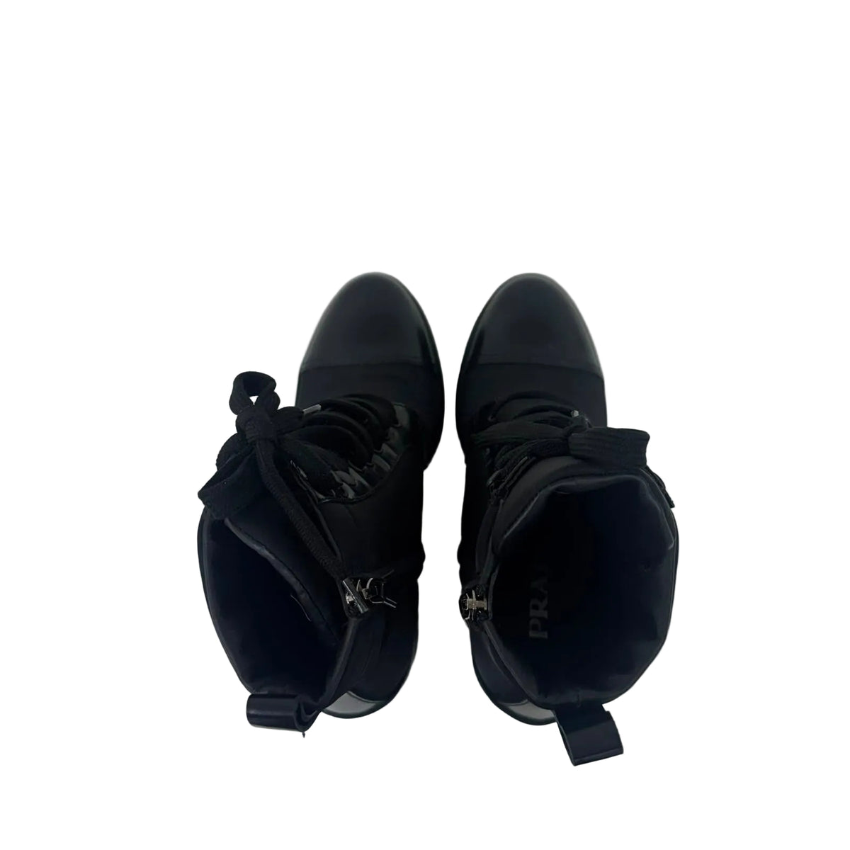 Bota Prada Nylon e Couro Preta Tam 36,5 Br