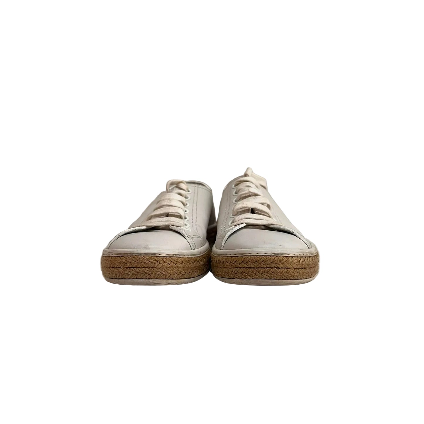 Tenis Prada Branco Detalhe Raffia Tam 36 Br