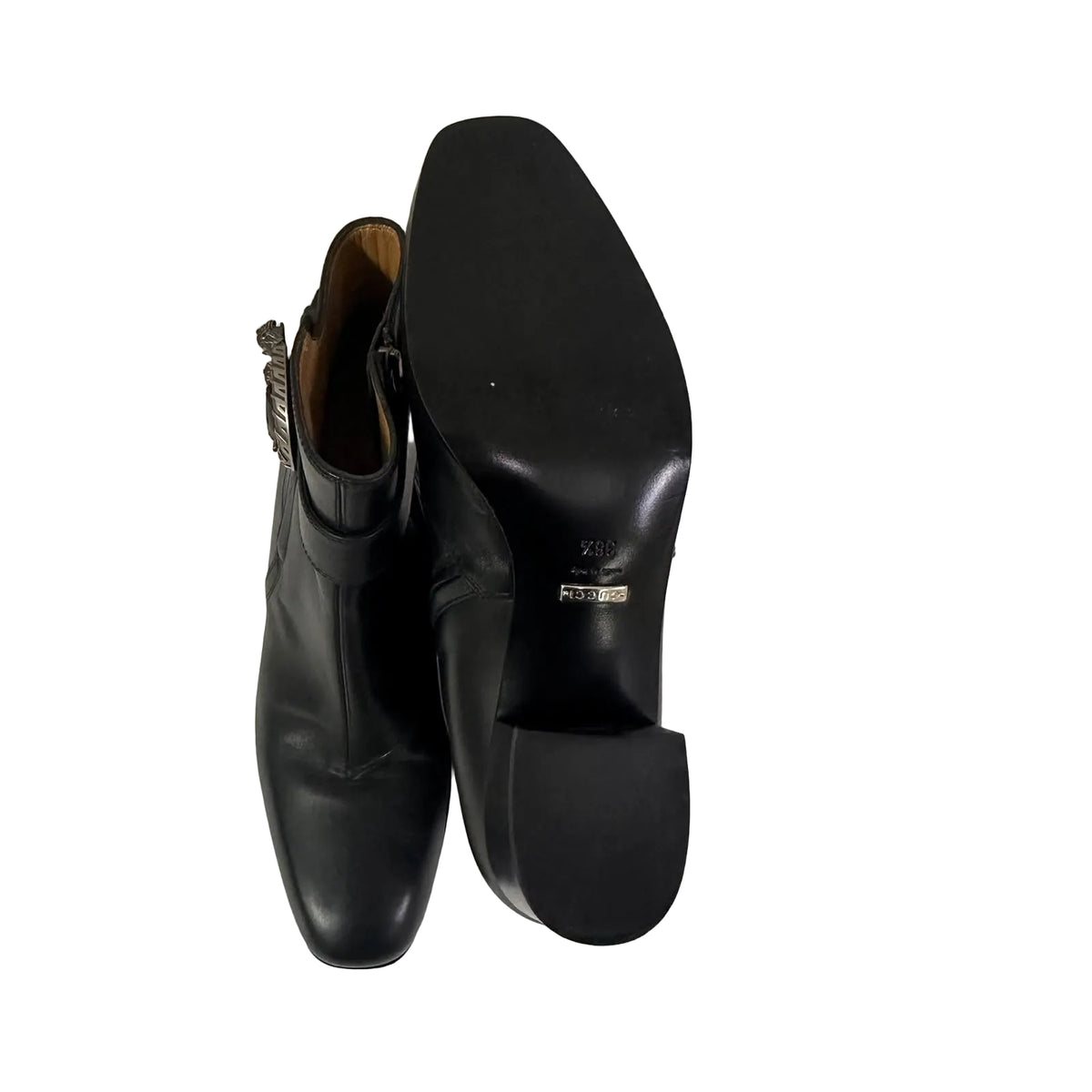 Bota Gucci Dionysus Leather Boots Preta Tam 36,5 BR