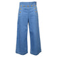 Calça Tory Burch Azul Botões Bege Tam 40 Br