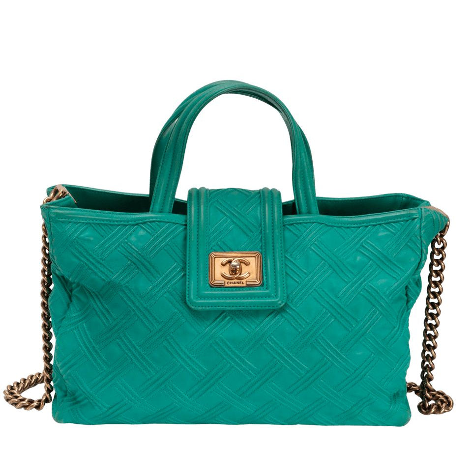 Bolsa Chanel Retro Girl Turquesa