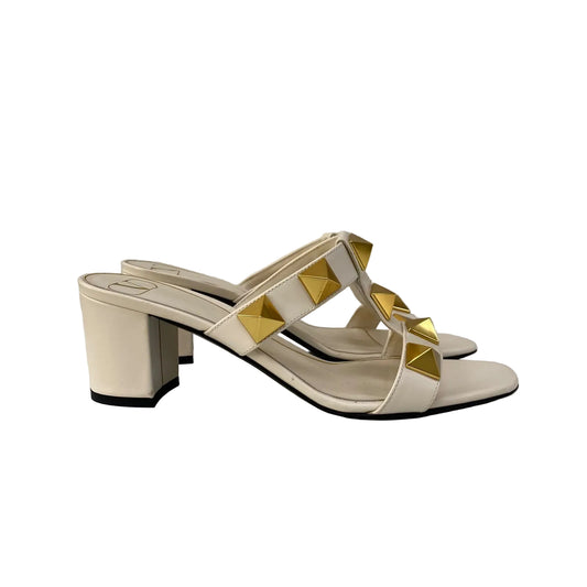 Mule Valentino Com Studs Off White Tam 36,5 BR