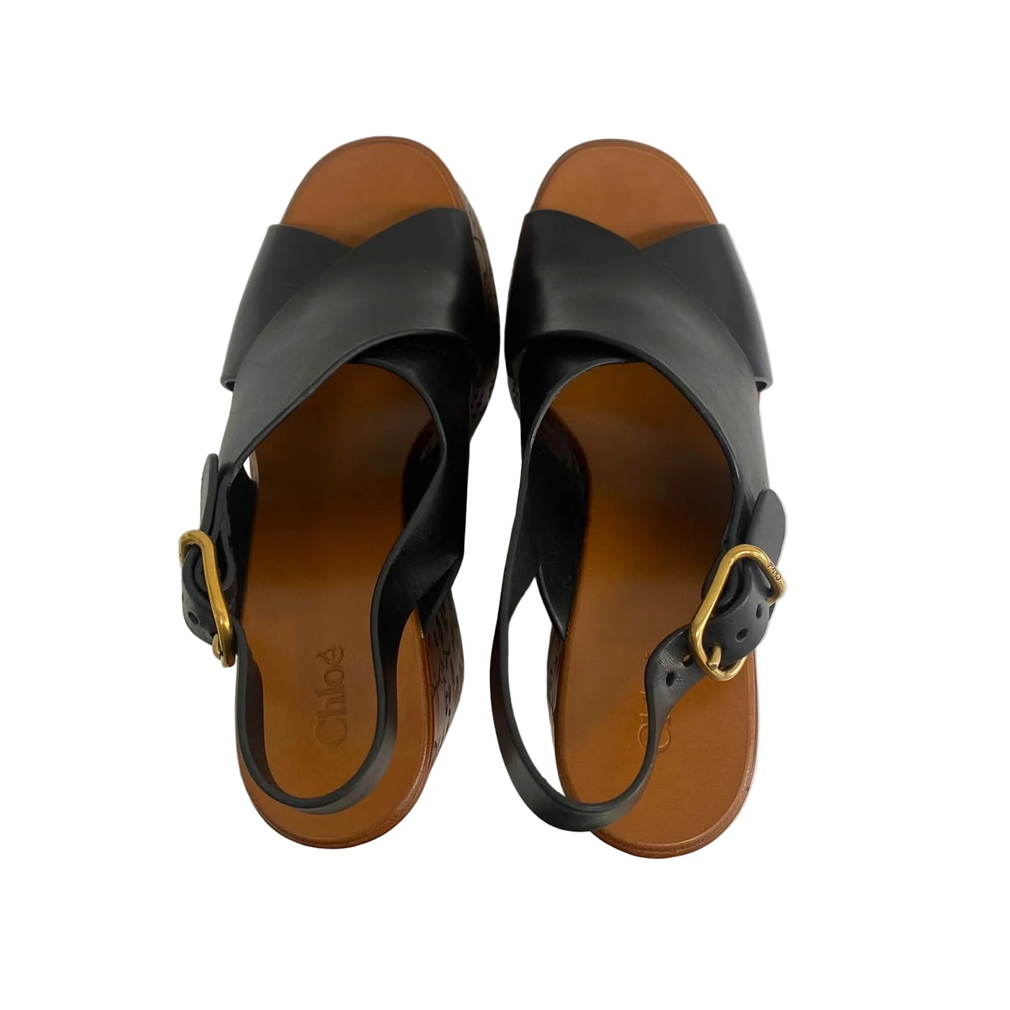Sandalia Plataforma Chloe Couro Tam 37 Br