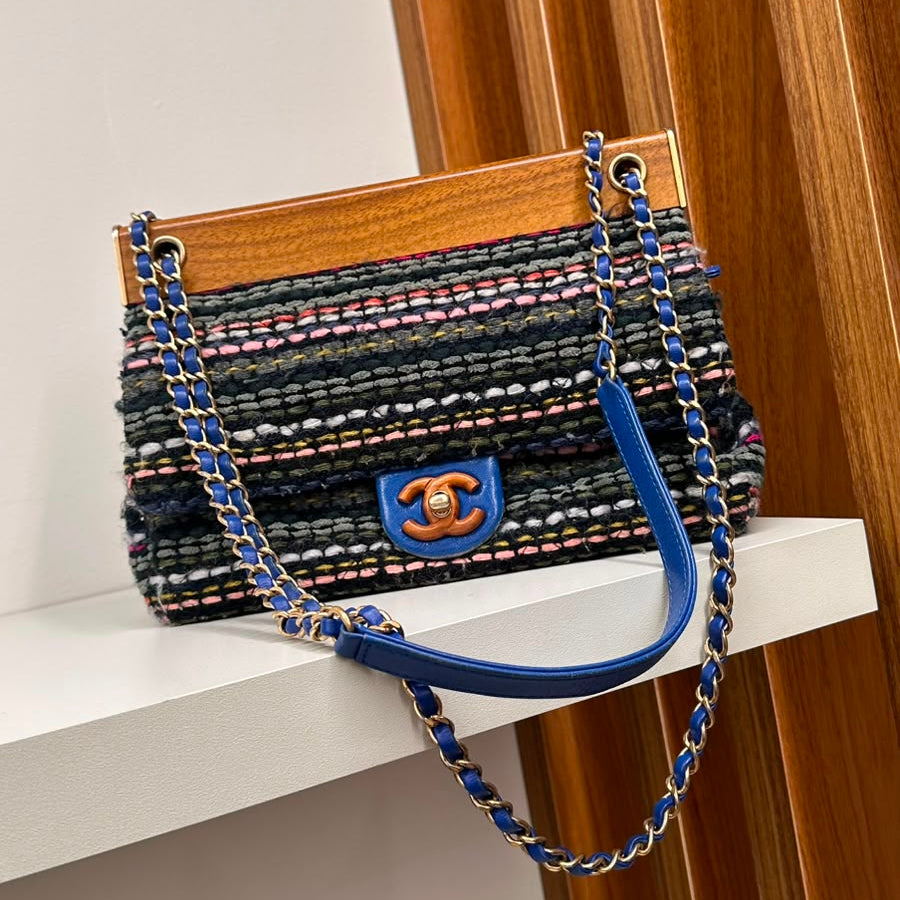 Bolsa Chanel Knock Tweed Colorida