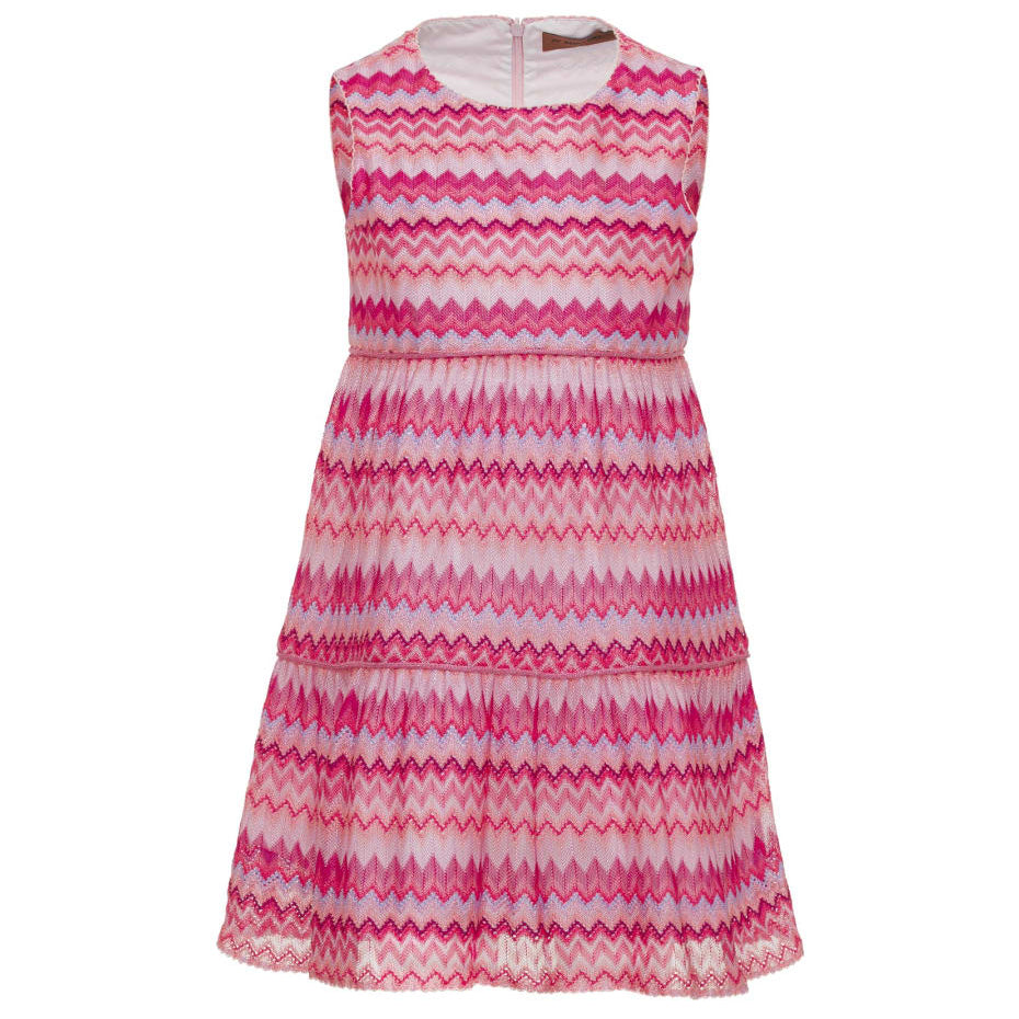 Vestido Missoni Rosa Zig Zag Infantil Tam 10 Anos Br