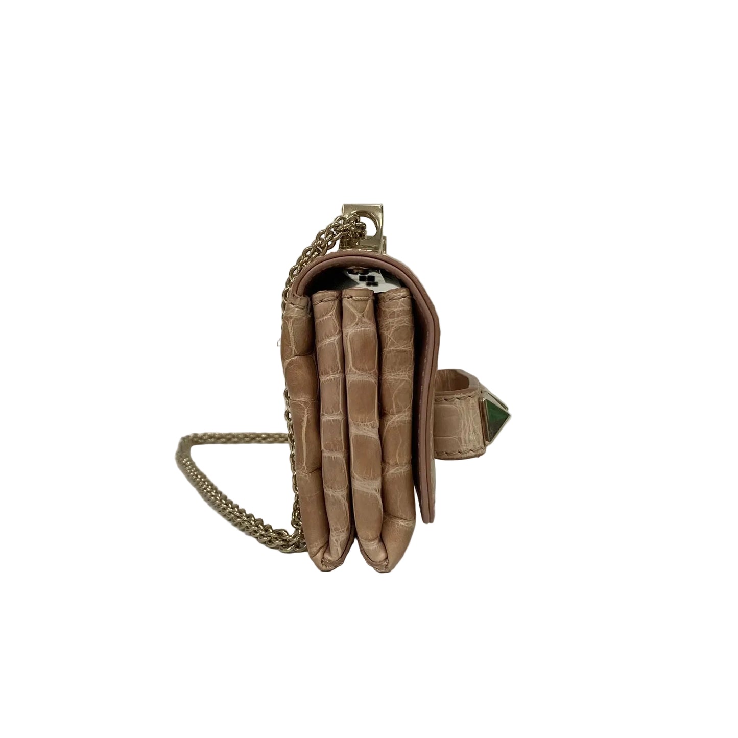 Bolsa Valentino Va Va Voom Bege Croco