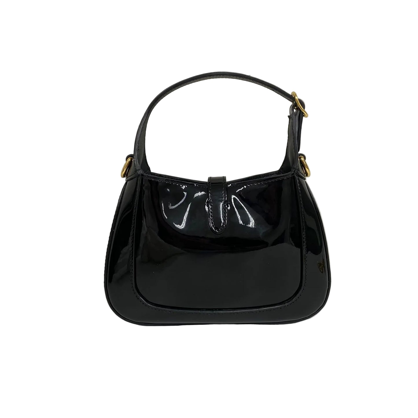Bolsa Gucci Mini Jackie 1961 Shoulder Bag Envernizada Preta