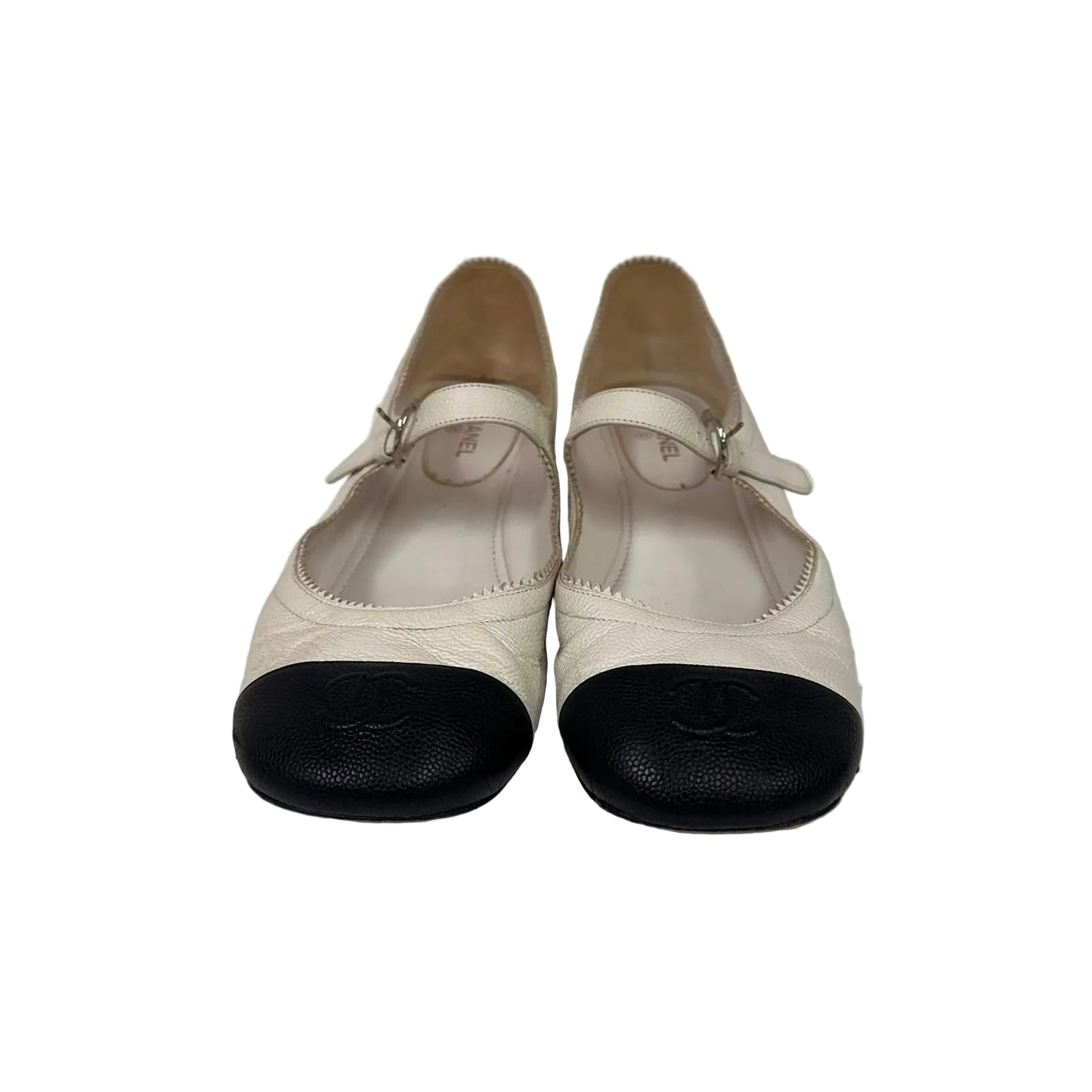 Sapato Chanel Mary Jane Branco Tam 39 BR