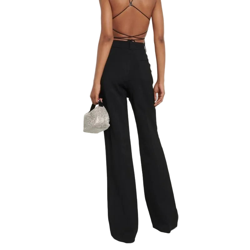 Calça Area Com Strass Preta Tam 36 Br