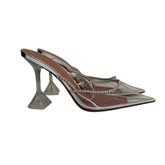 Scarpin Amina Muaddi Transparente Tam 37,5 Br