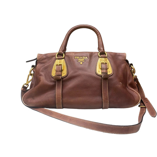 Bolsa Prada Convertible Belted Satche Marrom Média
