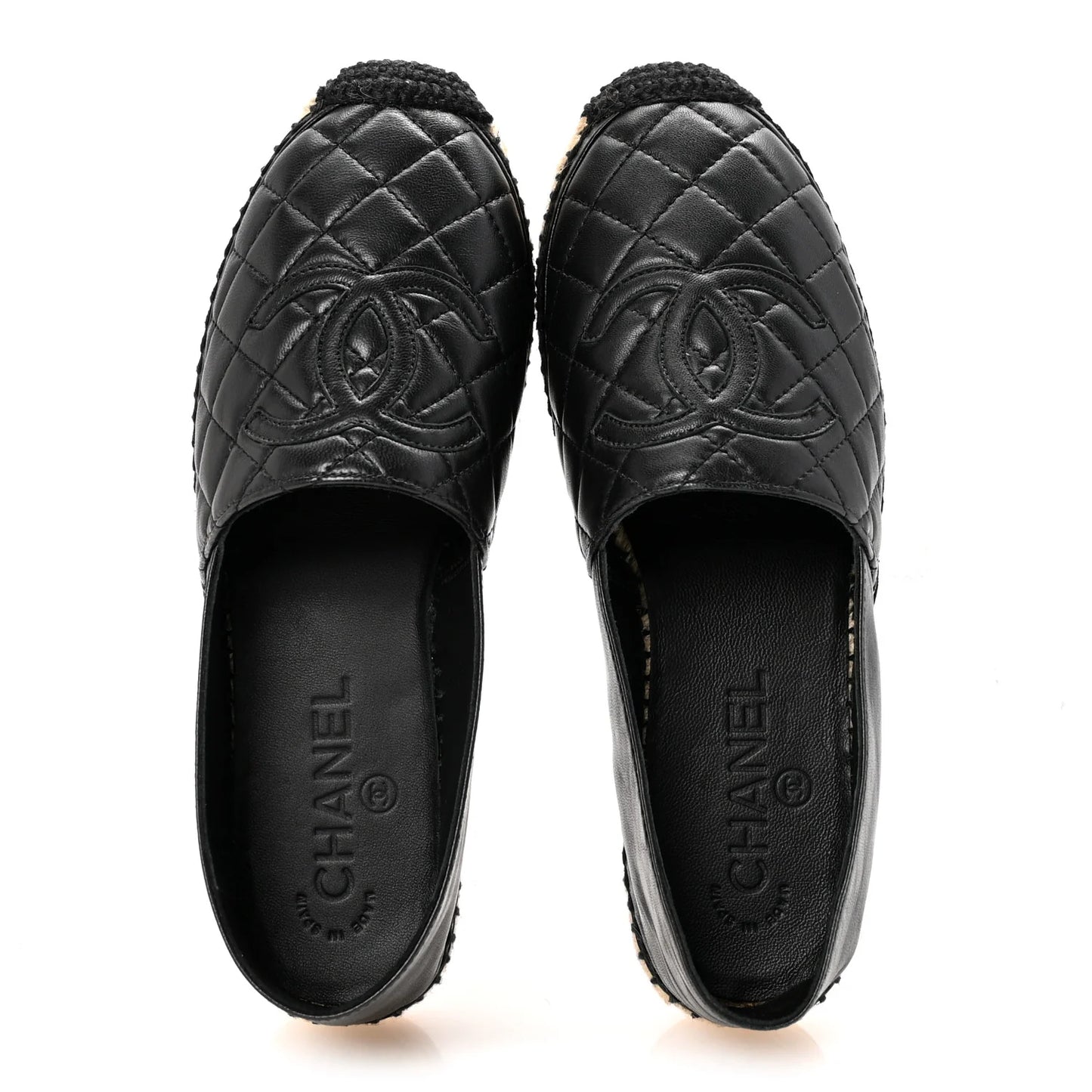 Espadrille Chanel Matelassê Preto Tam. 35 Br
