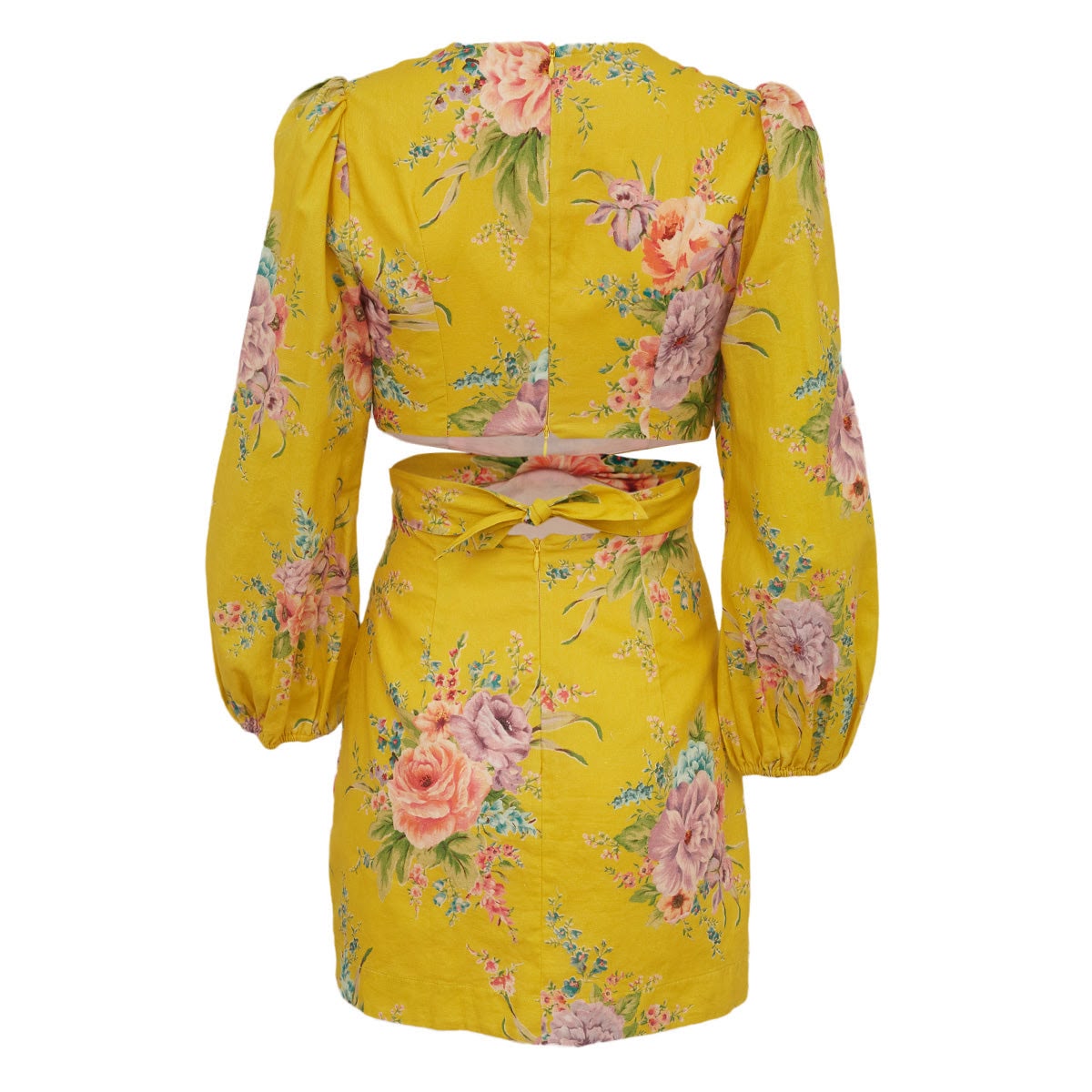 Vestido Zimmermann Amarelo Com Estampa Florida Tam 36 BR