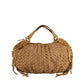Bolsa MiuMiu Trançada Couro Caramelo