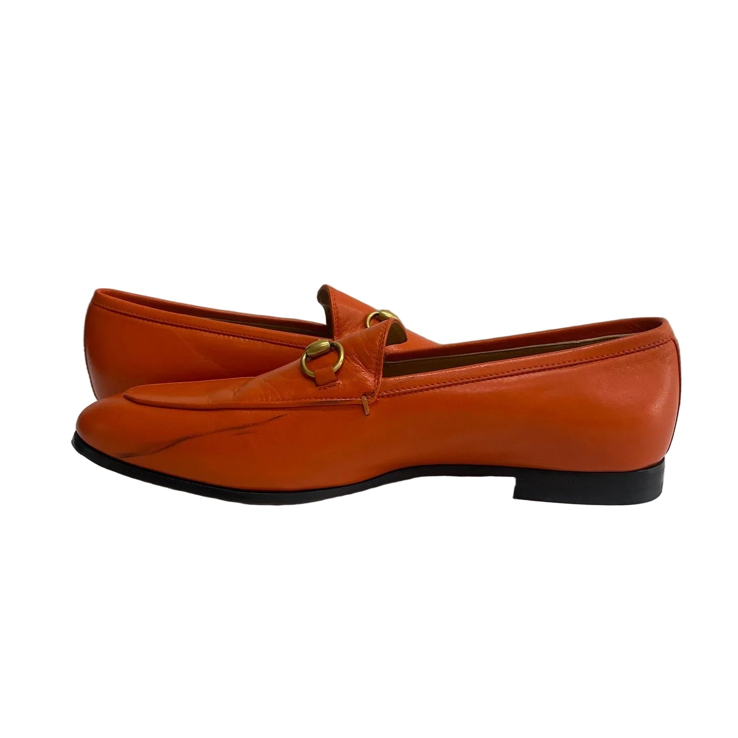 Mocassim Gucci Couro Laranja Tam 37 Br