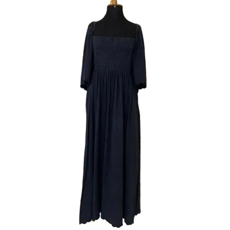 Vestido Paula Raia Preto Longo Tam P Br
