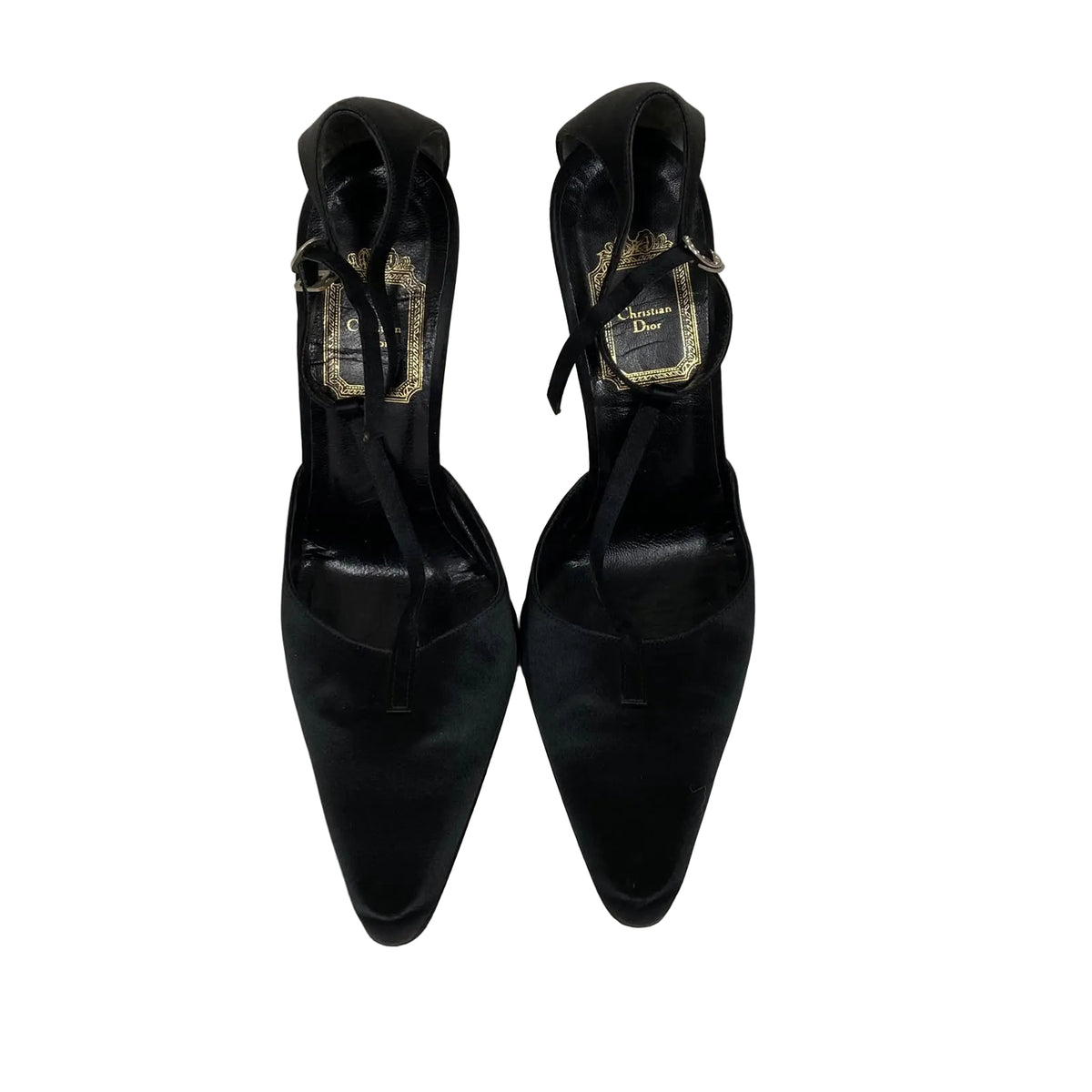Scarpin Dior Acetinado Preto Tam 35,5 BR