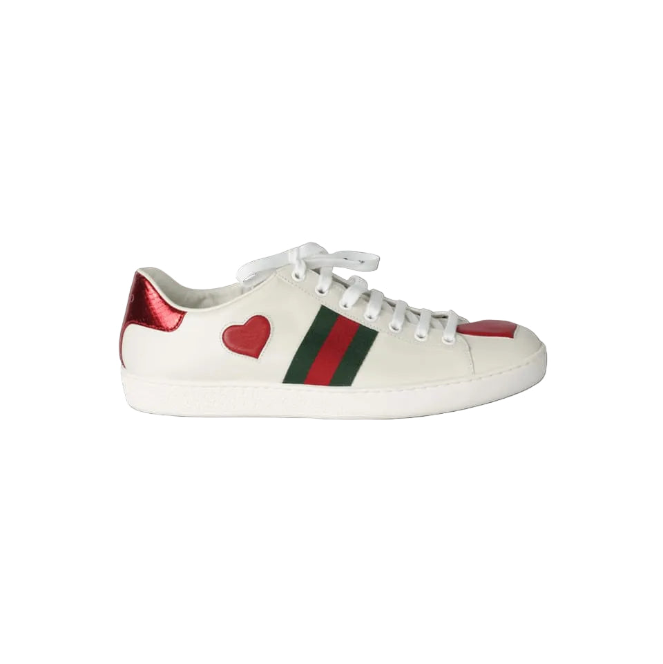 Tênis Gucci Branco Com Coração Tam. 35 Br