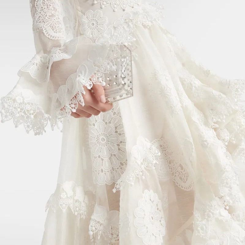Vestido Zimmerman Matchmaker Off White Tam P Br