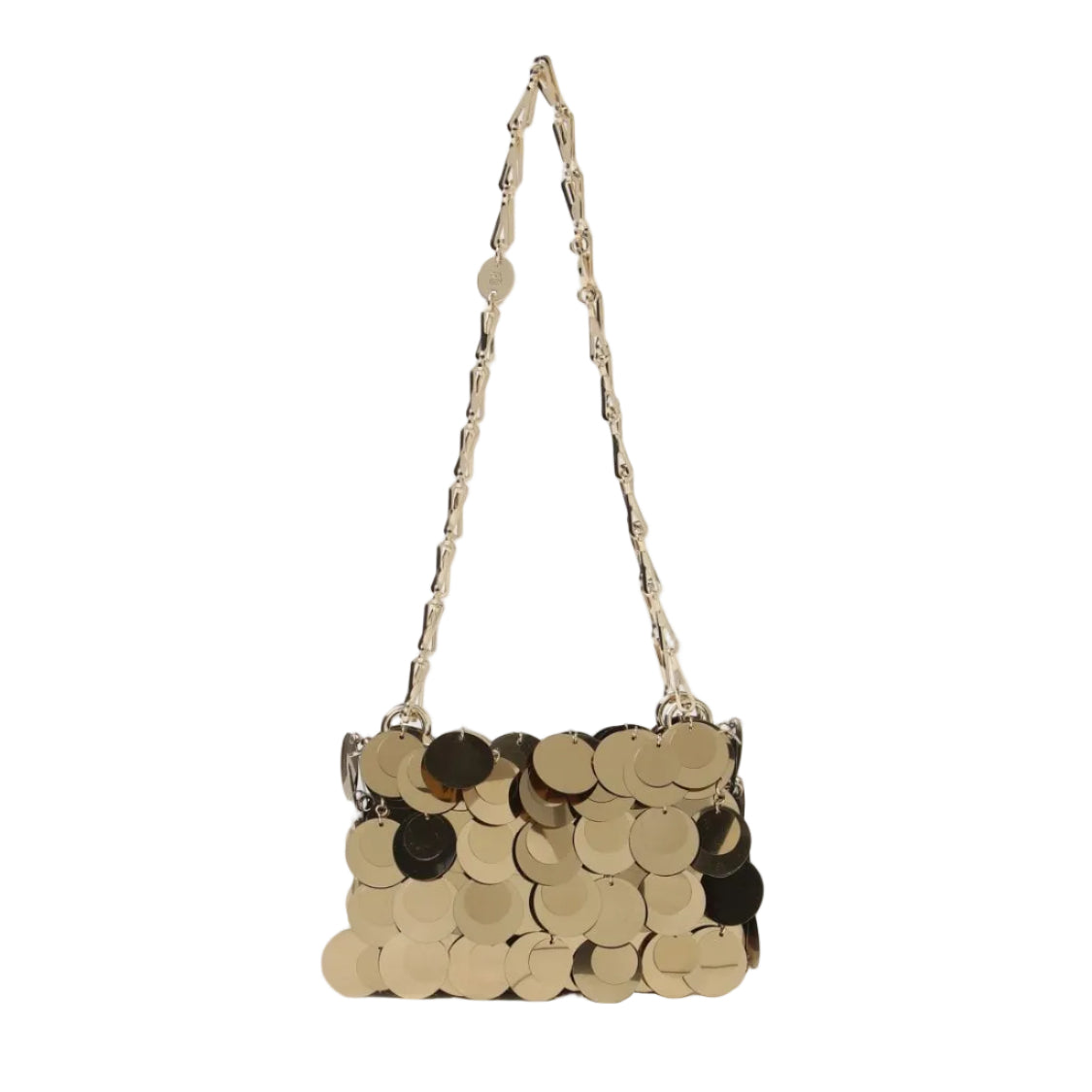 Bolsa Paco Rabanne Sparkle Nano Dourada