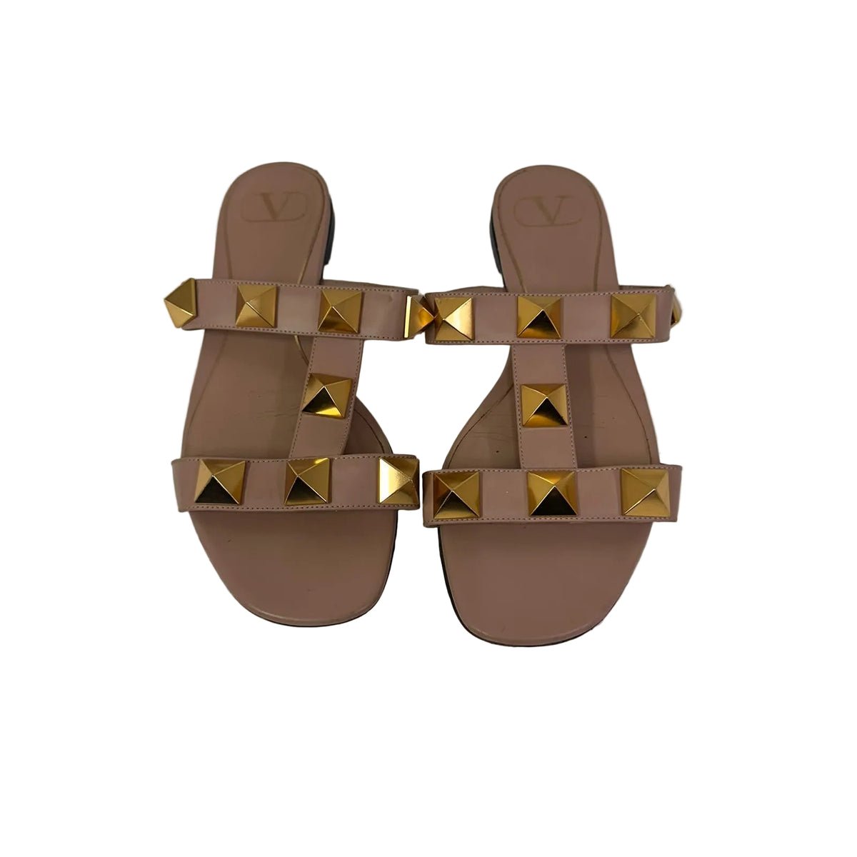 Rasteira Valentino Com Studs Bege Tam 36 BR