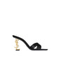 Mule Saint Laurent Opyum Preto e Dourado Tam 35 Br