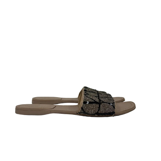 Rasteira  Valentino Garavani Toile Iconographe Slides Tam 36 Br