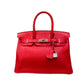 Bolsa Hermes Birkin Vermelha Ferragem Palladium 30