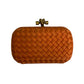 Clutch Bottega Veneta Intrecciato Laranja