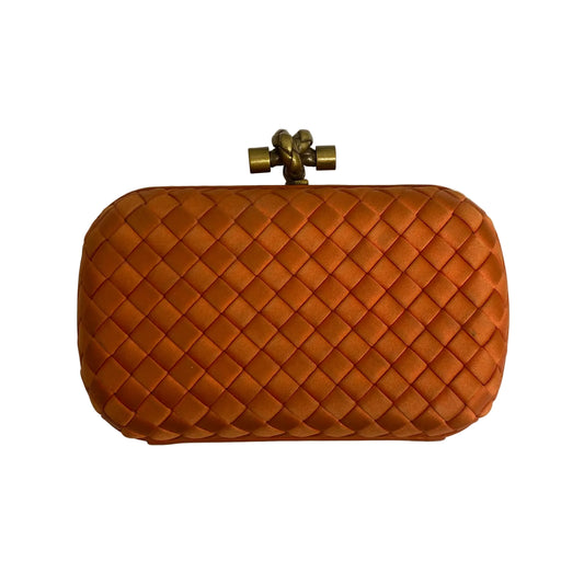 Clutch Bottega Veneta Intrecciato Laranja