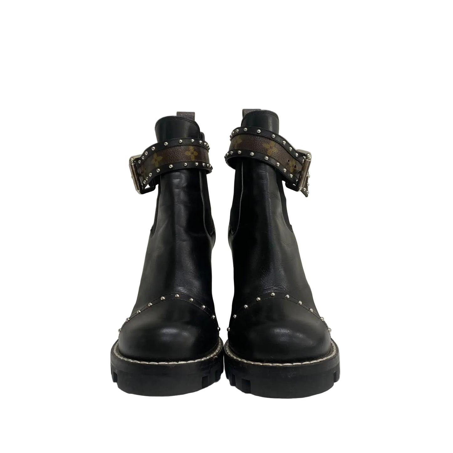 Bota Louis Vuitton Salto Alto Preta Tam 36 Br