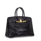 Bolsa Hermes Birkin Croco Preta 30