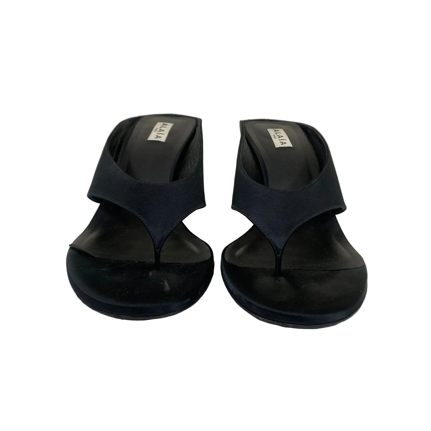 Mule Tong Alaïa Cube Wedge Preto Tam 39 Br