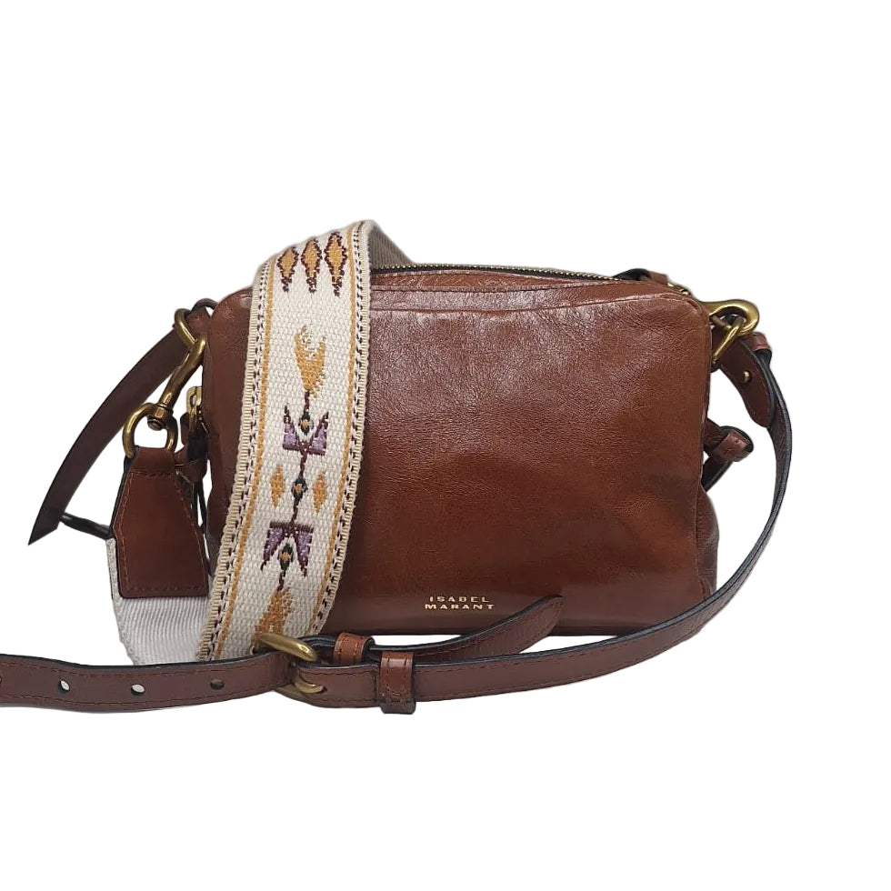 Bolsa Isabel Marant Marrom Couro Média