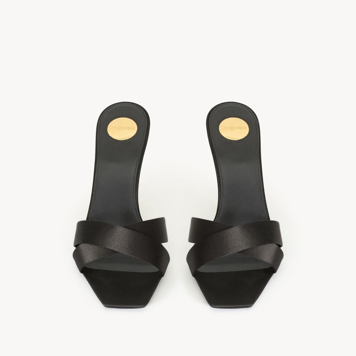 Mule Saint Laurent Opyum Preto e Dourado Tam 35 Br
