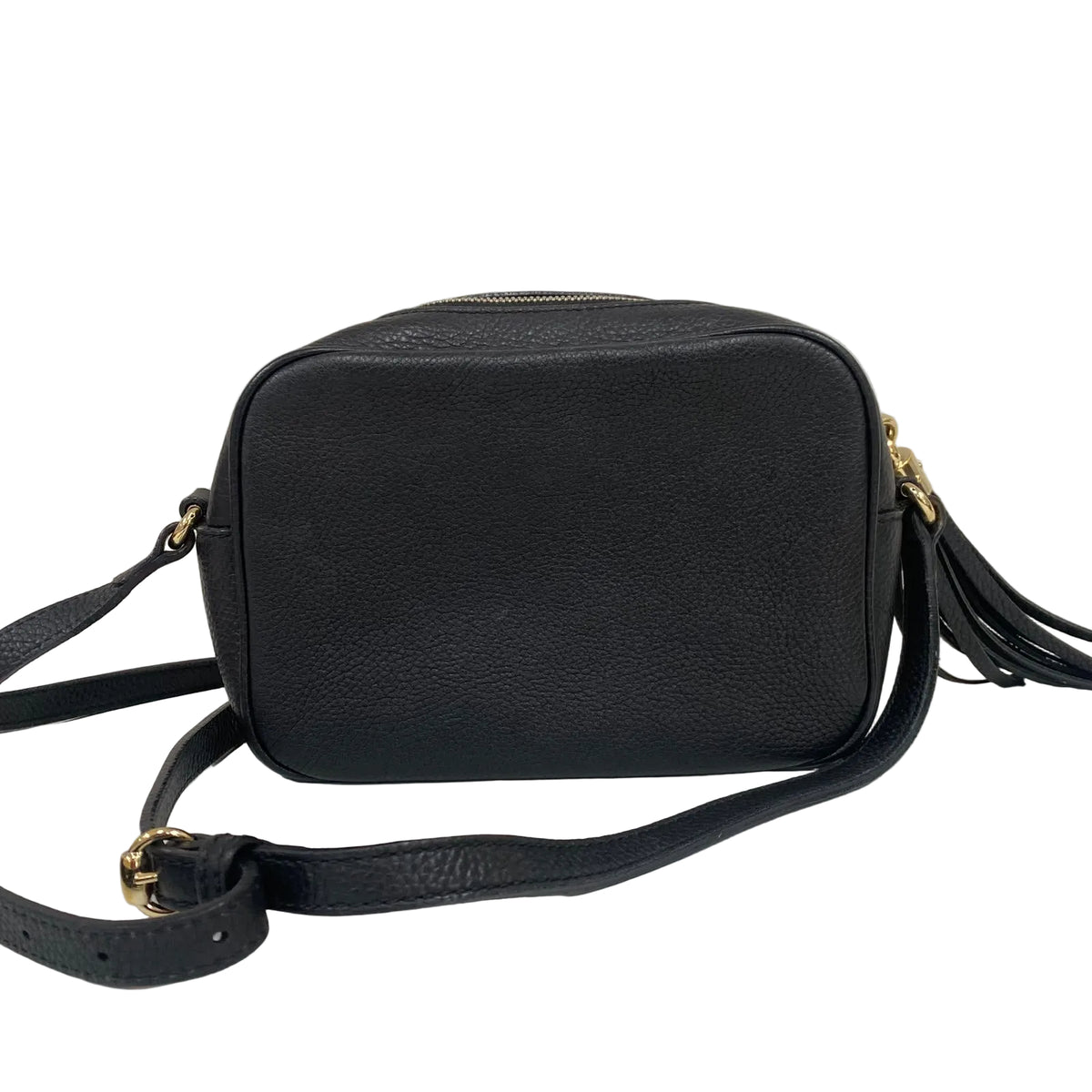 Bolsa Gucci Soho Disco Couro Logo Em Relevo Preto