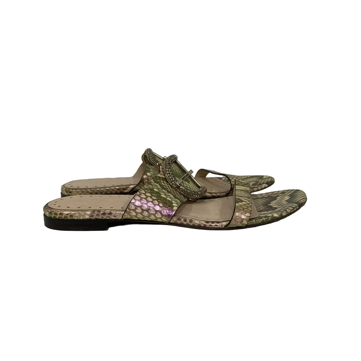 Rasteira Roberto Cavalli Estampa Cobra Tam 38 BR
