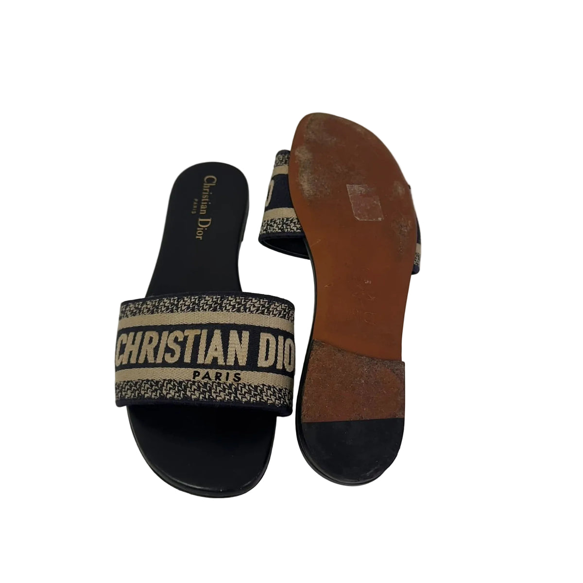 Rasteira Dior Dway Slide Preta Tam 37 BR