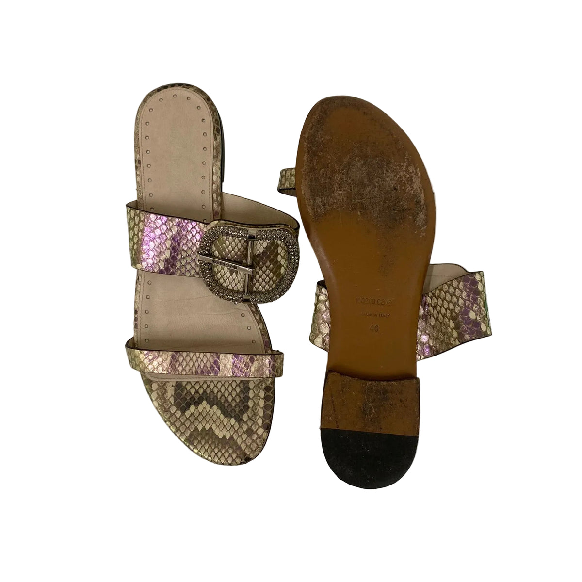 Rasteira Roberto Cavalli Estampa Cobra Tam 38 BR