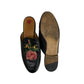 Mule Gucci Princetown Preto Flor Rosa Tam 37 BR