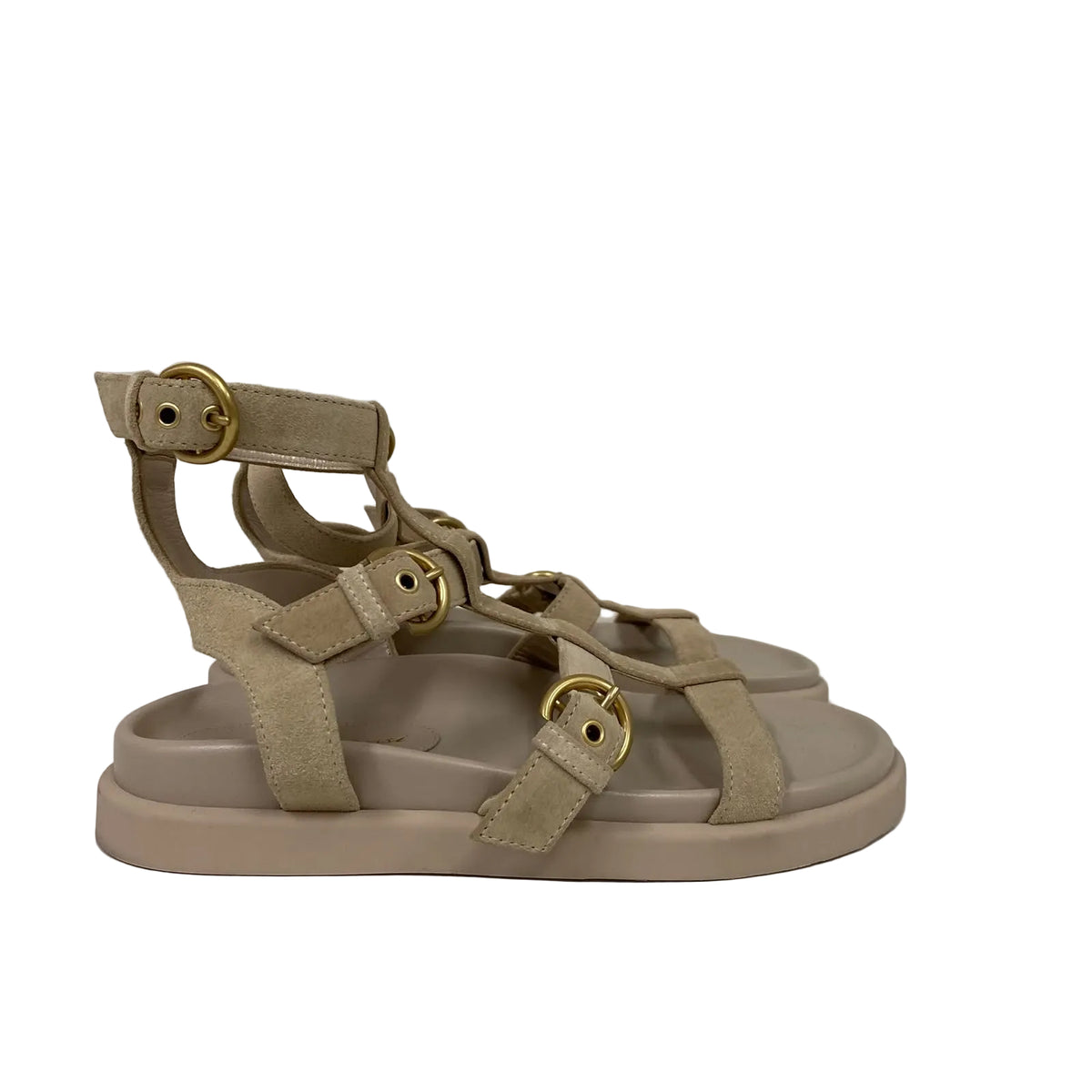 Papete Gianvito Rossi Bege Suede Tam 34 BR