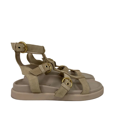 Papete Gianvito Rossi Bege Suede Tam 34 BR