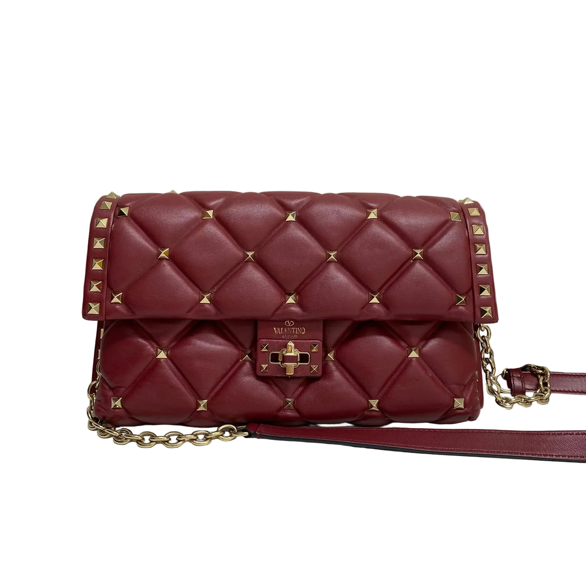 Bolsa Valentino Garavani Nappa Candystud Vermelha