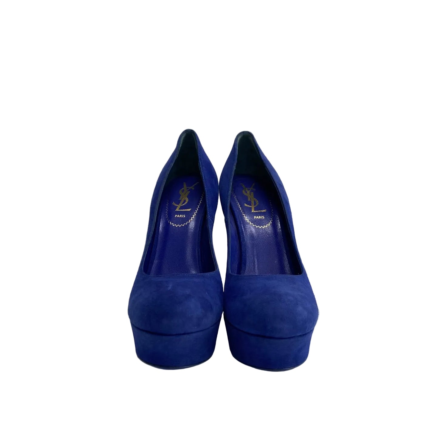 Sapato Saint Laurent Camurça Azul Tam 34 Br
