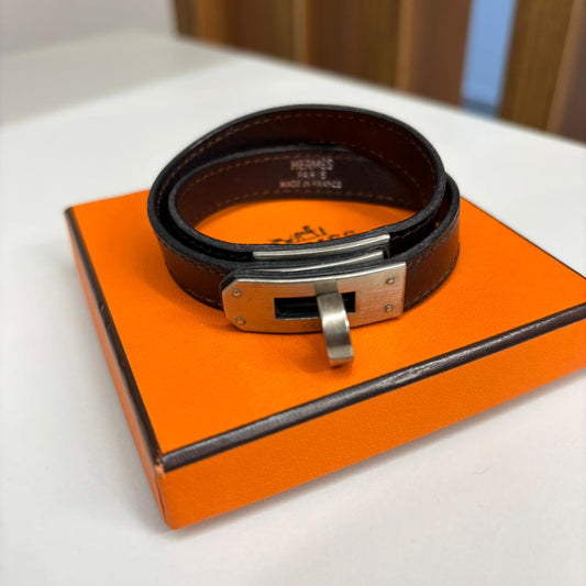 ⁠Pulseira Hermès Couro 2 Voltas