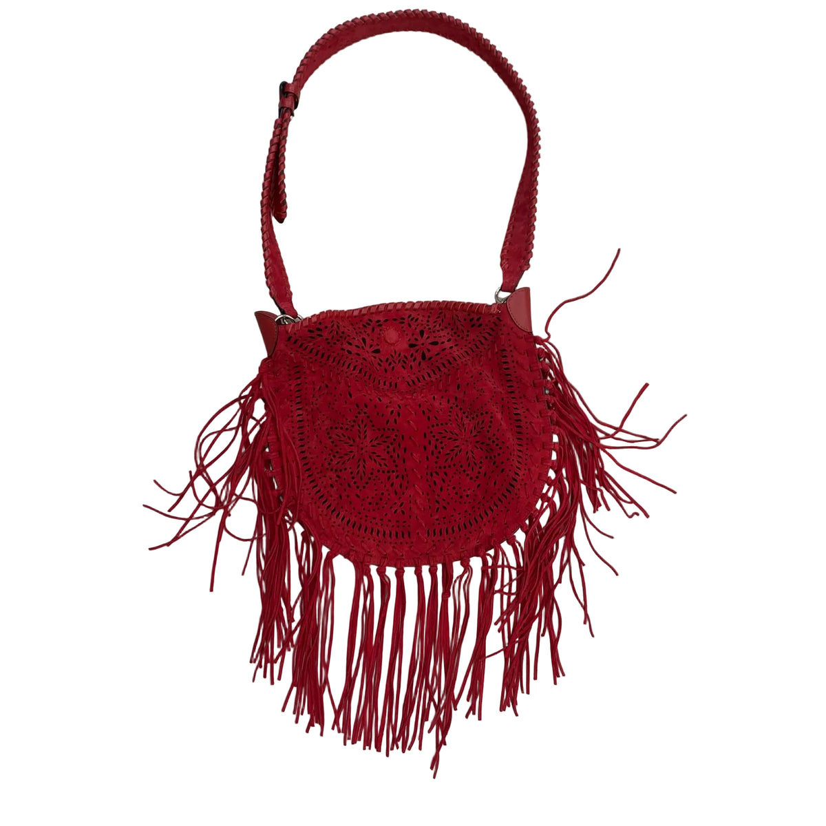Bolsa Isabel Marant Oskan Hobo Suede Vermelha